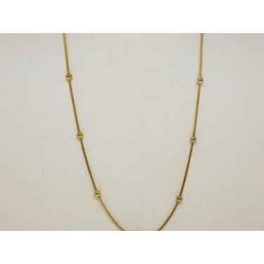 Imagem de Colar bolinha dourado aço inoxidável - Oceanic Semi Joias