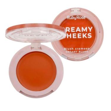 Imagem de Blush Cremoso Ruby Rose Creamy Cheeks Linha Rosa  Textura Leve SAND BR