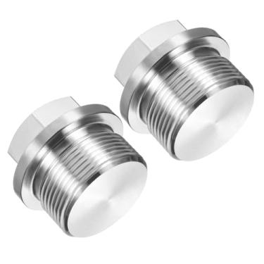 Imagem de PATIKIL M30 x 1,5 plugue de tubo macho 2 peças plugue de drenagem de óleo 304 aço inoxidável soquete de flange hexagonal métrico encaixe de tubo sólido para vedação de óleo hidráulico