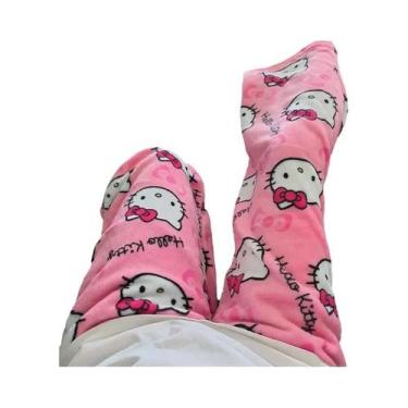 Imagem de Calças de Pijama Hello Kitty - Macias, Quentes e Elásticas - Tamanho Ú
