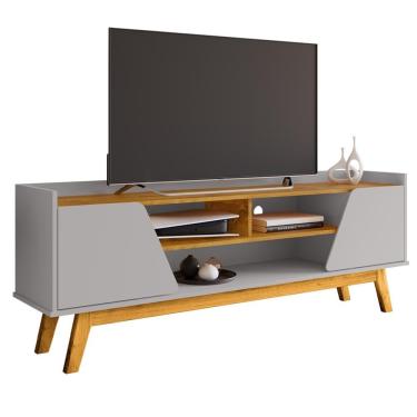 Imagem de Rack Bancada Tv 65 Pol 160 Cm Turim Off White Naturalle Bechara