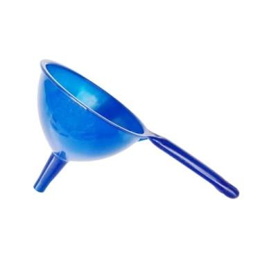 Imagem de Bothyi Funil de cozinha, ferramenta de transferência para cozinhar, fácil de limpar, portátil, versátil, boca larga para óleo, sala de jantar, bar, Azul
