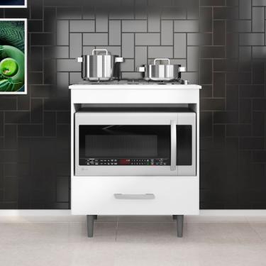 Imagem de Balcão Multiuso 1 Gaveta Alecrim Branco