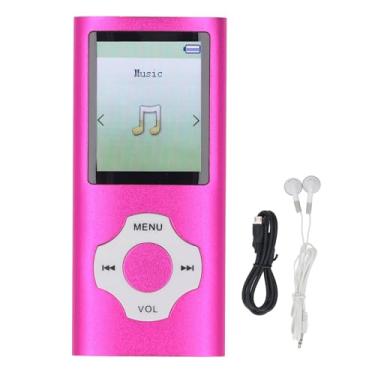 Imagem de FAUOSWUK Leitor de MP3 Player MP4 Player de áudio digital, tela colorida de 1,8 polegadas, cartão de memória de 16 GB, som HiFi sem perdas com armazenamento expansível para estudo, fitness