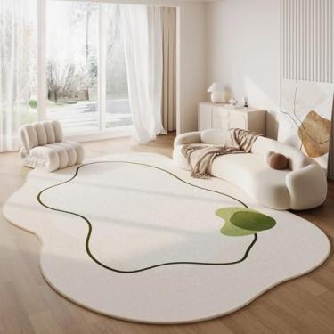 Imagem de Tapete bege fácil de limpar para sala de estar, quarto de luxo, cabeceira, tapete decorativo preto (200x200 cm (79x79 pol.)/AX022-C)