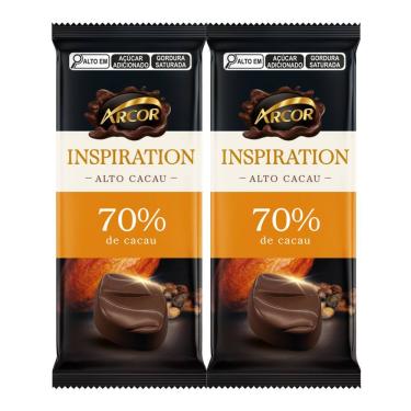 Imagem de Kit 2 Chocolate Amargo Arcor 70% 80g