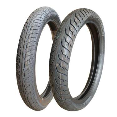 Imagem de Par Pneu Moto 80 100 R18 e 100 80 R18 City Dragon Pirelli Uso Sem Câma