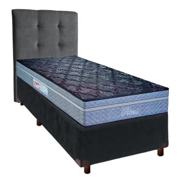 Imagem de Kit Cabeceira + Cama Box  + Colchão Solteiro Molas Ensacadas Petrus Paropas