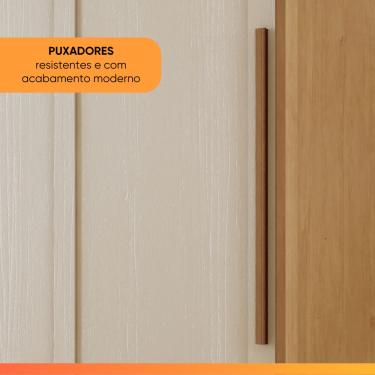 Imagem de Guarda Roupas Casal 2 Portas de Correr com Espelho 100% MDF 6 Gavetas Firenze