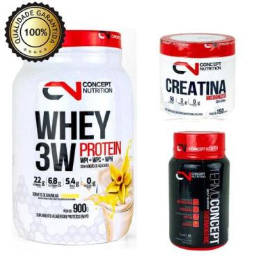 Imagem de KIT GANHO DE MASSA MAGRA CONCEPT NUTRITION - Whey Protein e Creatina M
