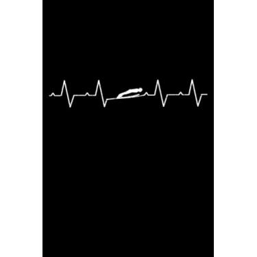 Imagem de Ski jumping: Ski jumper heartbeat |Notebook DIN A5 6x9 inches |Planner diary writing booklet |120 pages |Dotted lubrication