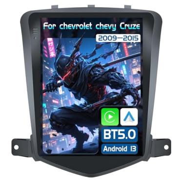 Imagem de Rádio veicular de 8 núcleos para Chevy Cruze 2009-2015: Bluetooth 5.0 10,4 polegadas IPS Touchscreen sem fio CarPlay Andriod Controle de volante automático FM DSP GPS 1080P Câmera reserva