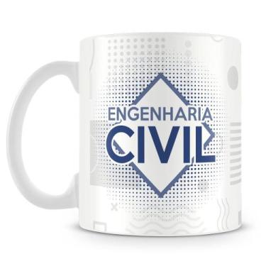 Imagem de Caneca Personalizada de Engenharia Civil - Porcelana Brilhante - Amo C
