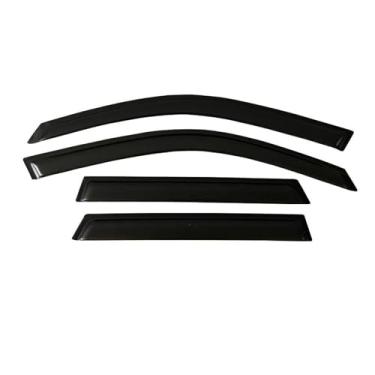 Imagem de GRJQRKHZ Defletor de janela lateral de carro para R&enault Logan 2014-2020 Weathershied viseira de porta vento sol proteção chuva janela lateral defletores de vento