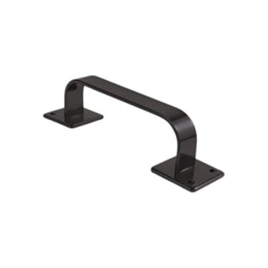 Imagem de PUXADOR EM AÇO ALÇA PRETO 140MM PORTA PORTÃO FERRO