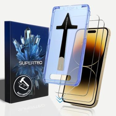 Imagem de Película de proteção 9H com aplicador INSTALA FÁCIL para iPhone Anti impacto ULTRA RESISTENTE com case de alinhamento Não trinca e não estilhaça oleofóbica anti digital SafeCare Ultra HD (iPhone 16)