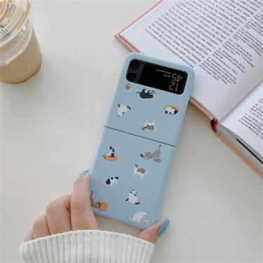 Imagem de Para samsung galaxy z flip5 smiley caso de telefone para samsung zflip5 zflip4 zflip3 lente proteção capa dura, prata, para samsung zflip4