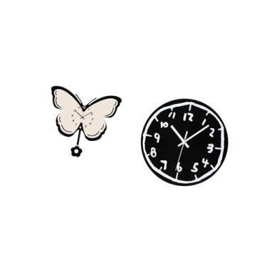 Imagem de Fenteer Relógio de Parede de Borboleta Acrílico, Arte Minimalista Moderna, Silencioso, Sem -taque, Ornamento Decorativo para Escritório, Sala de Jantar,