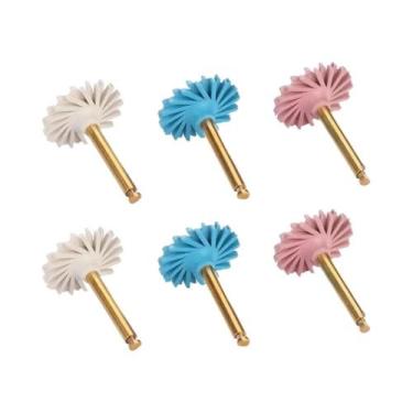 Imagem de Conjunto de 6 Polidoras de Borracha Dentária para Resina Composta, con