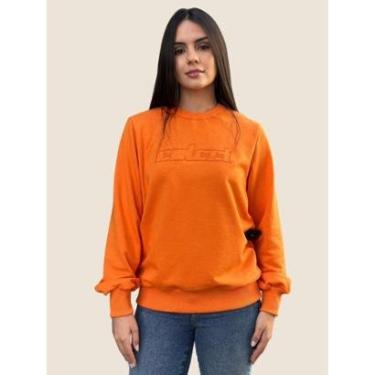 Imagem de Blusão Moletom Reto Com Logo Em Alto Relevo Colcci Cor:;Tamanho:P-Feminino