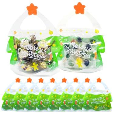 Imagem de Woxiove 10 peças de sacos de Natal com ziplock para árvore de Natal