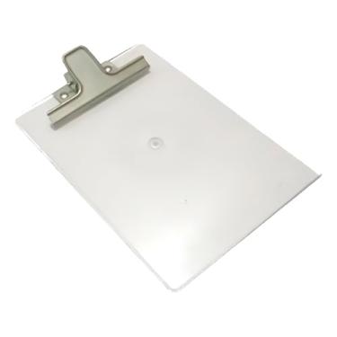 Imagem de Prancheta Vertical Acrilico A4 Pegador Aço Cristal Acrinil