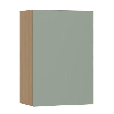 Imagem de Armário Aéreo 60cm 2 Portas Slim Luciane Móveis Freijó/verde Jade