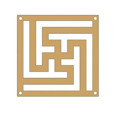 Imagem de Painéis decorativos perfurados em MDF de 3 mm de espessura na cor natural - 20x20 e 30x30 (Kit 30 pçs - 30x30cm,003)