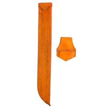 Imagem de Bainha de Couro para Facão, Design Trançado, Couro Legítimo, Compatível com Lâminas de 10 a 22 Polegadas, com Alça de Cinto (18 Polegadas)