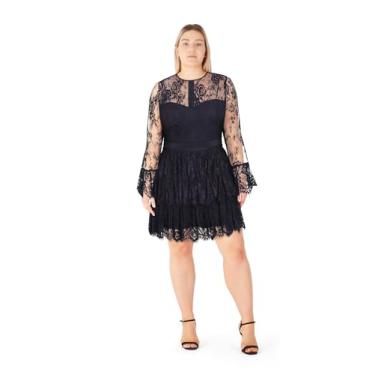 Imagem de City Chic Vestido coquetel feminino plus size - Thea, Azul marino, 52