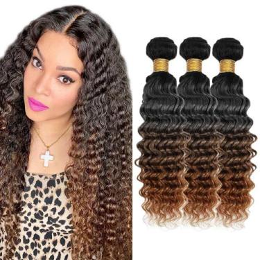 Imagem de Pacotes de cabelo HuxoWax 1B430 Deep Wave 8A Brazilian Virgin 300g