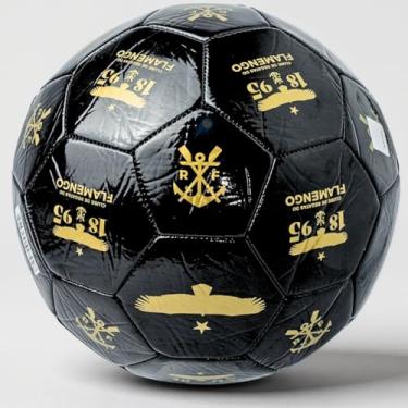 Imagem de Bola Futebol Flamengo Oficial Original Licenciada Original Profissional Clube Regatas Mengão Preta Vermelha Branca Dourada Resistente Adulto Tamanho 5 Jovem Campo Society (Preta-dourada)