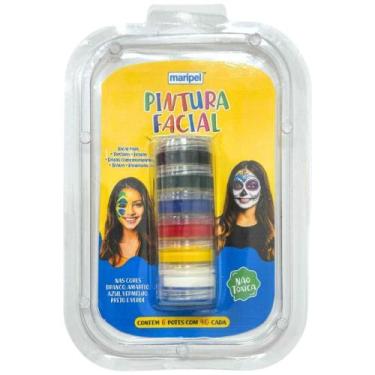 Imagem de Pintura Facial Cremosa - 6 Cores de 4G Cada para Criações Artísticas -