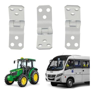 Imagem de Kit 3 Dobradiças P/ Porta Ferro Agrícola ônibus Uso Geral - Un / 3 [f103]