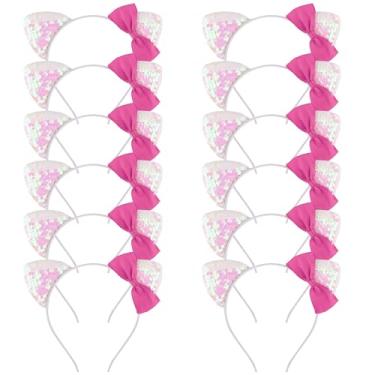 Imagem de COCIDE 12Pcs Kitty Cat Ears Headbands for Women Plastic Taylor Party Decorations Headbands for Girls Gabby Party Favors Birthday Supplies for Women Halloween Hair Accessories Hair Hoops Costume