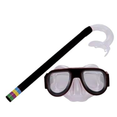 Imagem de Kits de mergulho, snorkel, óculos, piscina, praia, banho(preto)