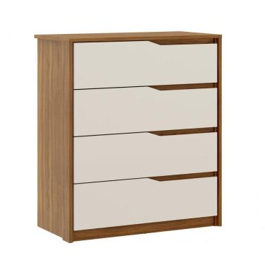 Imagem de Cômoda Atria - 4 Gavetas Amêndola Touch / Off White