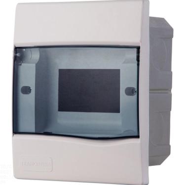 Imagem de Quadro De Distribuição De Embutir 5 Din Ou 3 Nema Tramontina Com Porta Transparente Tramontina