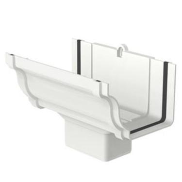 Imagem de Bocal Condutor Retangular Aquapluv Style Branco - 32029809 - Tigre Bocal Calha Retangular Aquapluv Style Branco Tigre