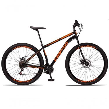 Imagem de Bicicleta Aro 29 Aço Carbono 21v Cripto Freios A Disco Garfo - Preto/laranja - 17 Preto/laranja
