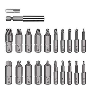 Imagem de barenx Extrator de parafuso HSS, extrator de parafuso descascado, 20 peças