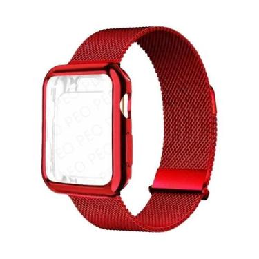 Imagem de Pulseira De Metal Com Fecho Magnético Para Apple Watch, 45mm 44mm 38mm