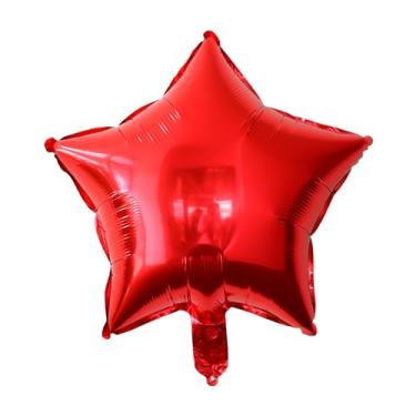 Imagem de BALAO METALIZADO ESTRELA C/CANUDO VERMELHA 5" C/ 6 UNIDADES