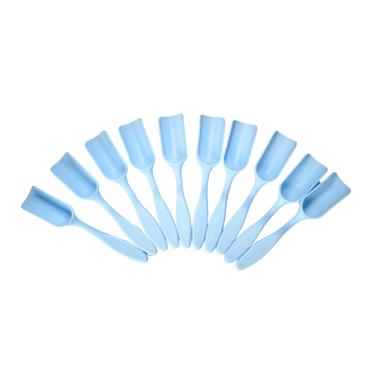 Imagem de Mini pá NINGDAN de 10 peças, mini pá de jardinagem de plástico, colheres de solo, ferramentas de transplante de escavação de cultivo para suculentas em vasos de flores, colheres de leite em pó/grãos