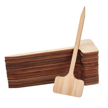Imagem de GOMAKERER 80 etiquetas de plantas, etiquetas de bambu de 18 cm de altura, marcadores de nome para plantas de jardim, vasos de sementes, ervas, flores, vegetais, uso interno e externo