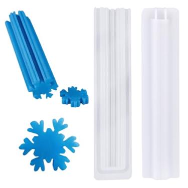 Imagem de EORTA Tubo de silicone em forma de floco de neve, molde de sabão de bolo de Natal e inverno para assar, mousse, sobremesa, sabonete artesanal DIY, vela, ferramenta de artesanato de argila