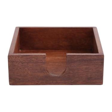 Imagem de RNXRZANK Porta-notas Adesivas de Madeira, Organizador de Recados, Moderno, Dispensador de Papel Rústico 5x5, Organizador de Notas Adesivas de Madeira, Dispensa