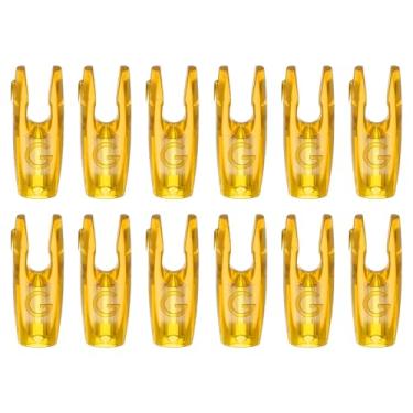 Imagem de YELARXI Nocks de flechas de tiro com arco, flechas de plástico ID 3,2 mm/0,3 cm Acessórios de cauda de seta de substituição - Adequado para (DIY caça tiro carbono/arco composto recurvo) 12 peças e