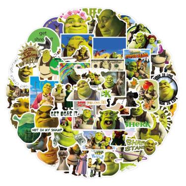 Imagem de Pacote de adesivos Donkey Shreks Anime 50 unidades de desenho animado decorativo de 5 a 8 cm