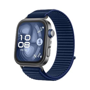 Imagem de Compatível com as pulseiras de tecido da série Huawei Fit3/Fit4/Fit4 Pro, feitas de nylon, com um sistema dinâmico de argolas, oferecendo um ajuste confortável e confortável e portabilidade leve